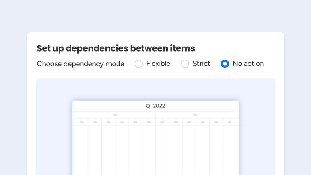 New no action mode for dependencies